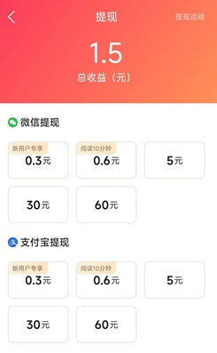 盛读免费小说挣钱是真的吗？新用户可免费领1.5元！